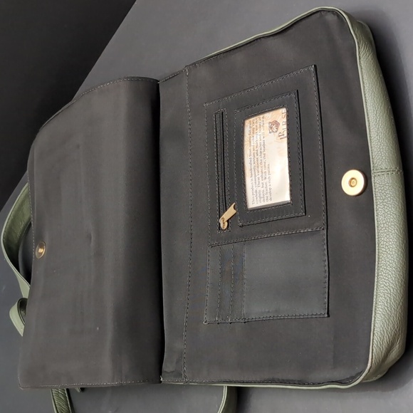 JP Ourse & CIE ,Olive Green Leather Crossbody Bag. - Picture 12 of 16